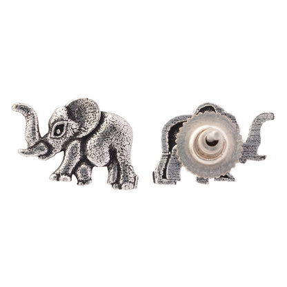 Kanika- Combo of Silver Brass Oxidised stud Earrings