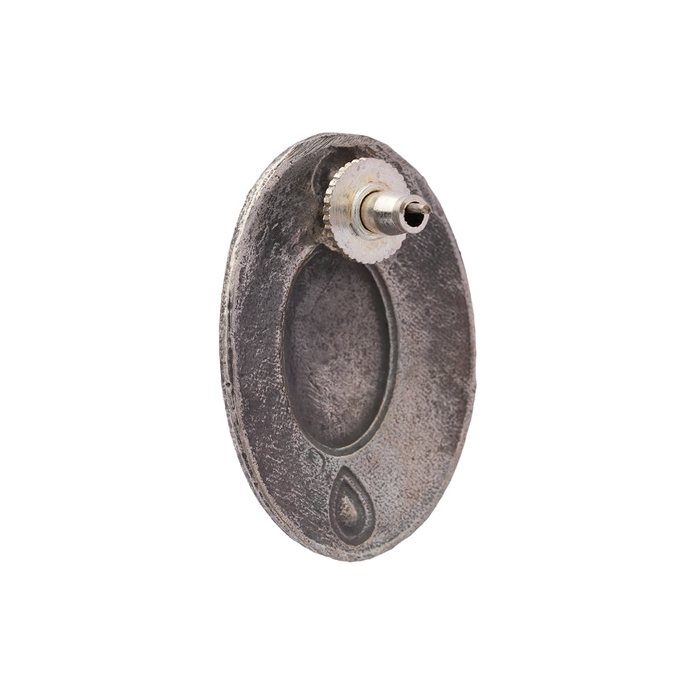 Chandrika- Silver Brass Oxidised Stud Earrings