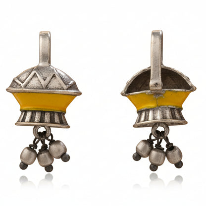 Shubhangi- Silver Oxidised stud earrings