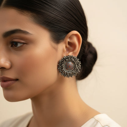 Urmila- Silver Stud Earrings