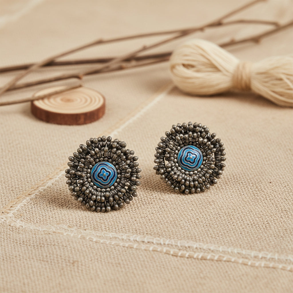 Urmila- Silver Stud Earrings