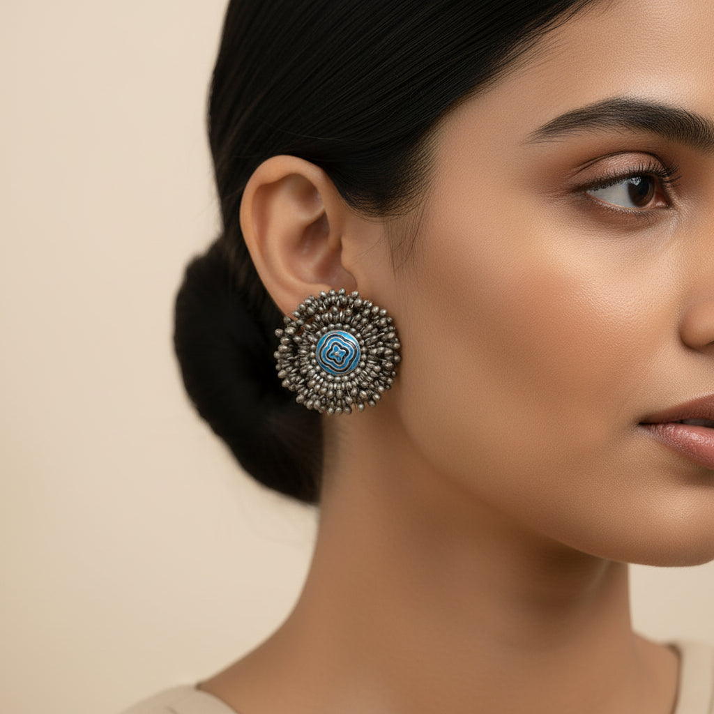 Urmila- Silver Stud Earrings