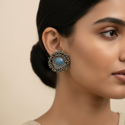 Urmila- Silver Stud Earrings