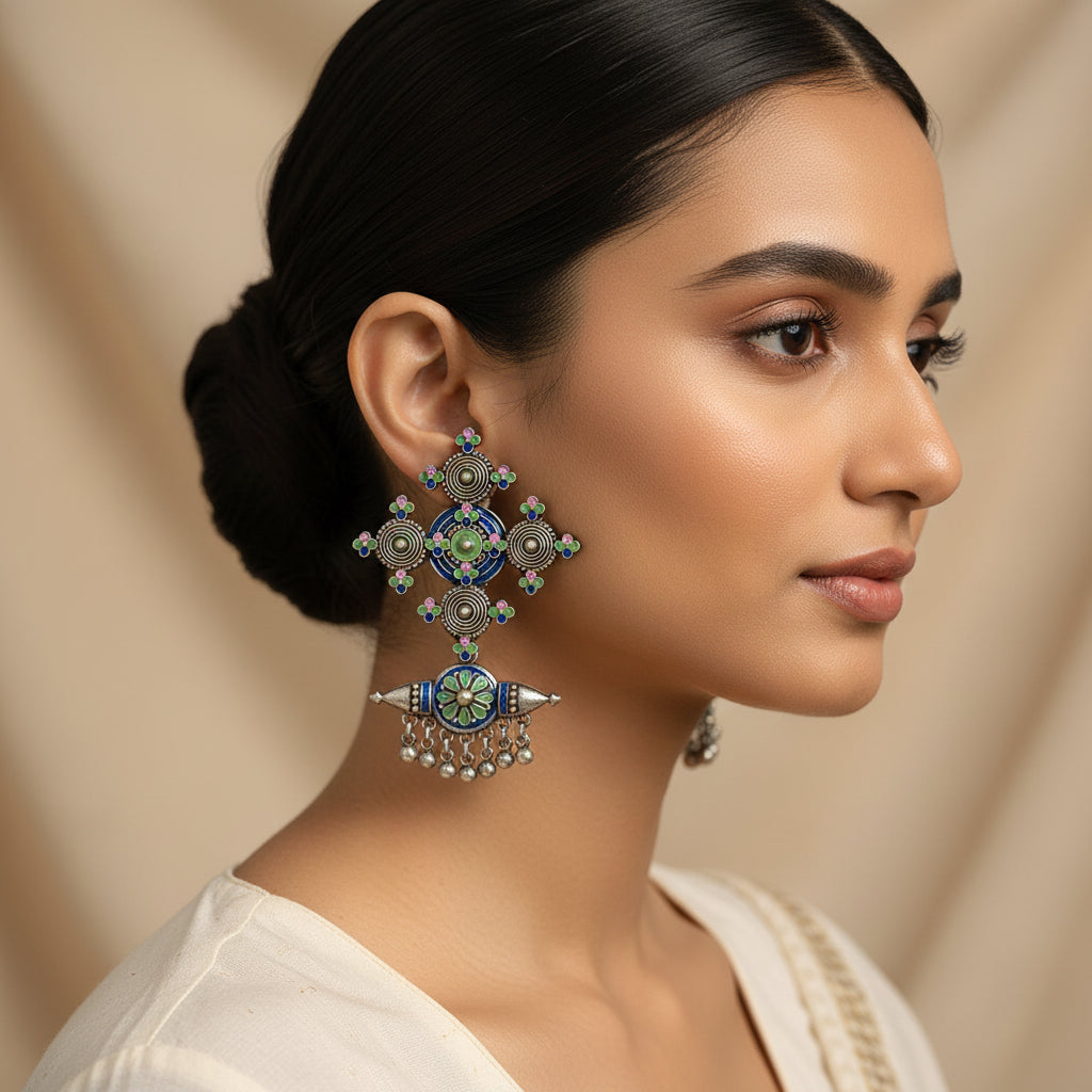 Vallabhi- Colored Dangler Earrings