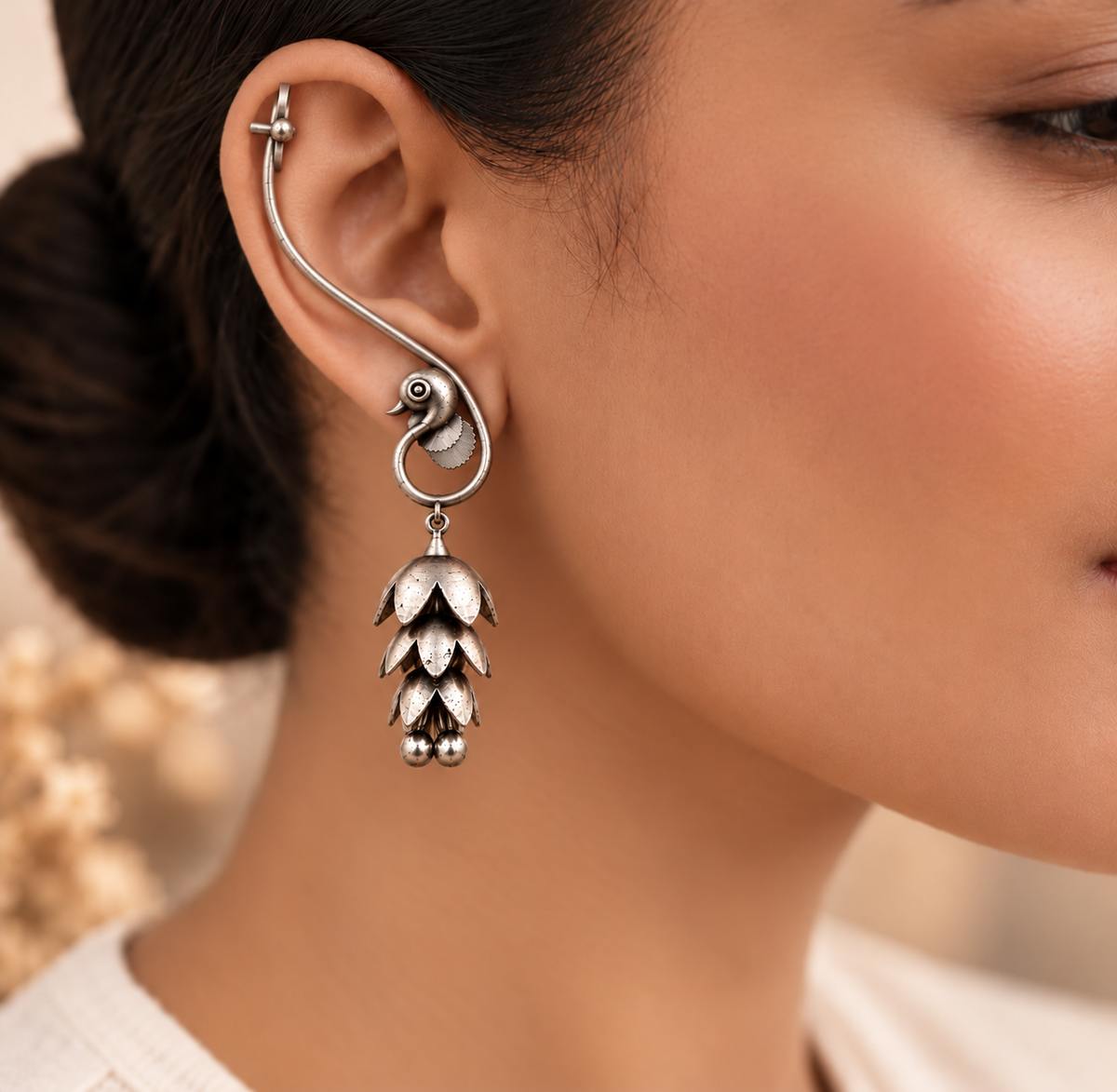 Oxidised Earring