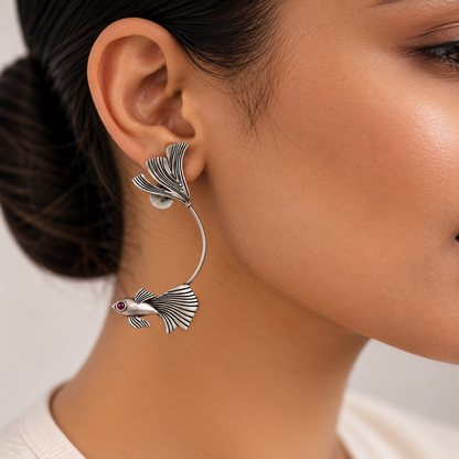 Oxidised Earring