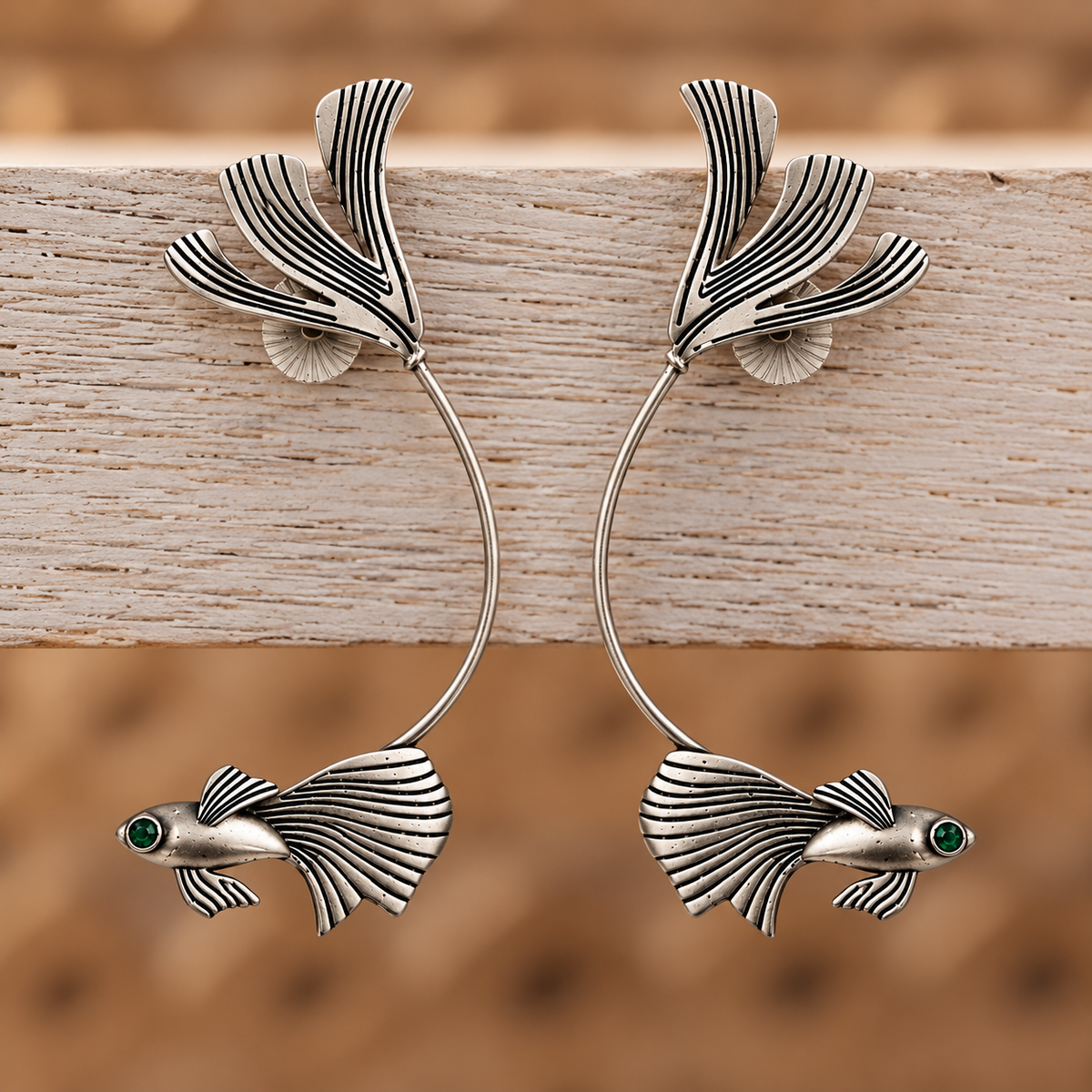 Oxidised Earring