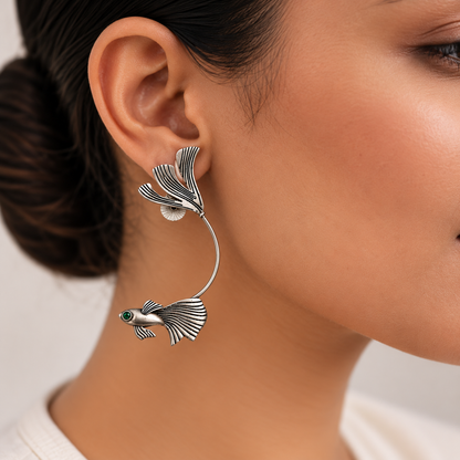 Oxidised Earring