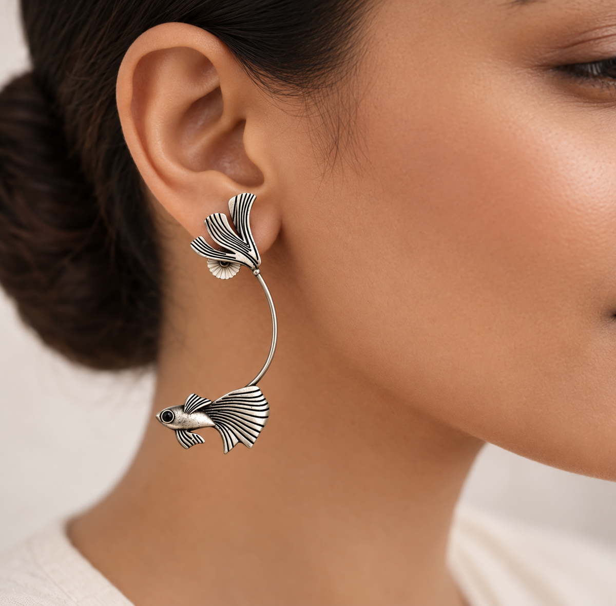 Oxidised Earring