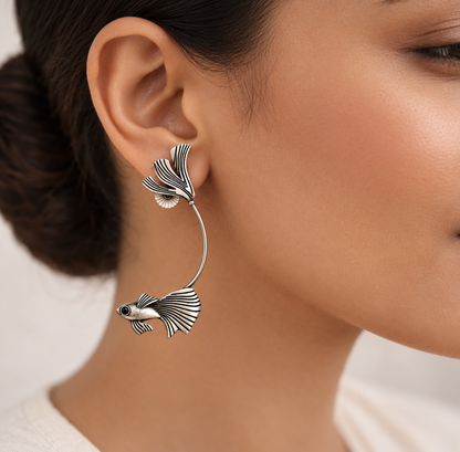 Oxidised Earring