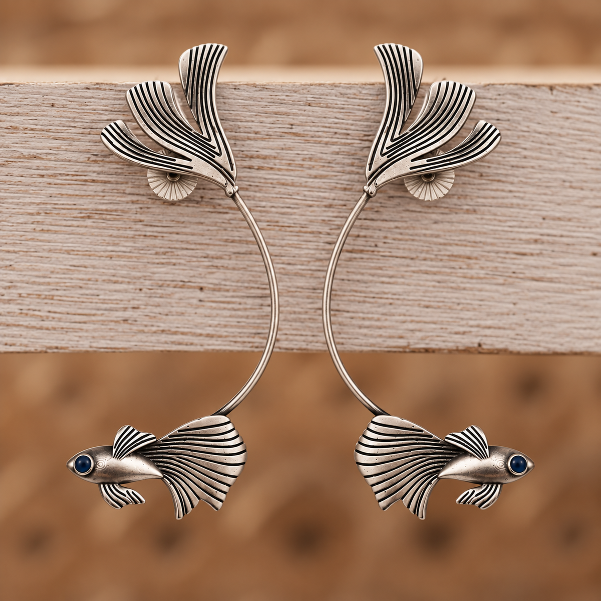 Oxidised Earring