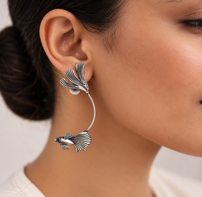 Oxidised Earring