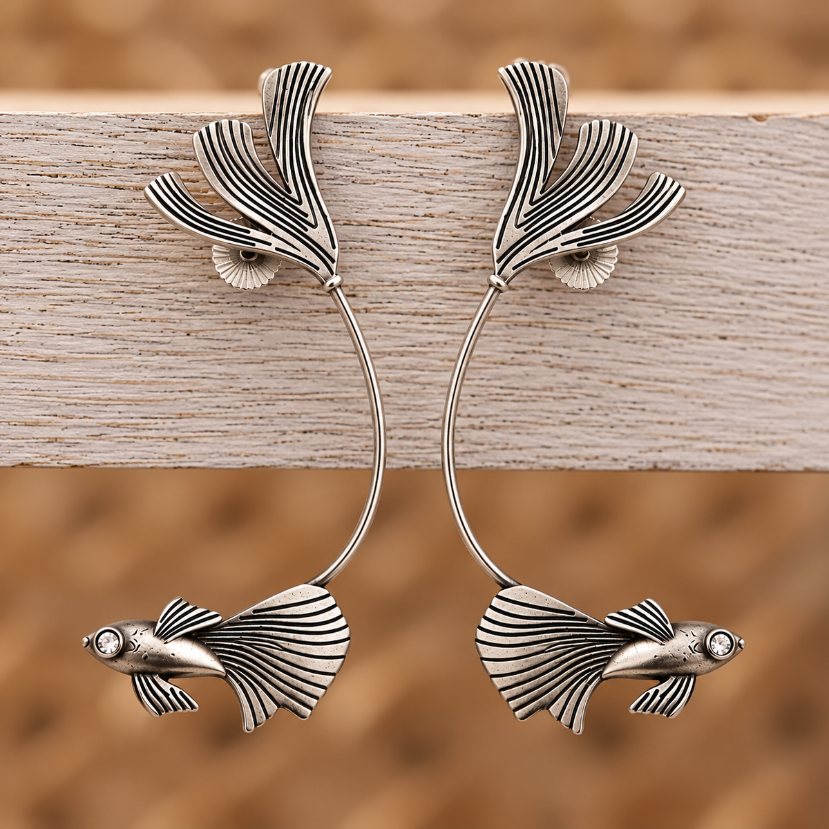Oxidised Earring