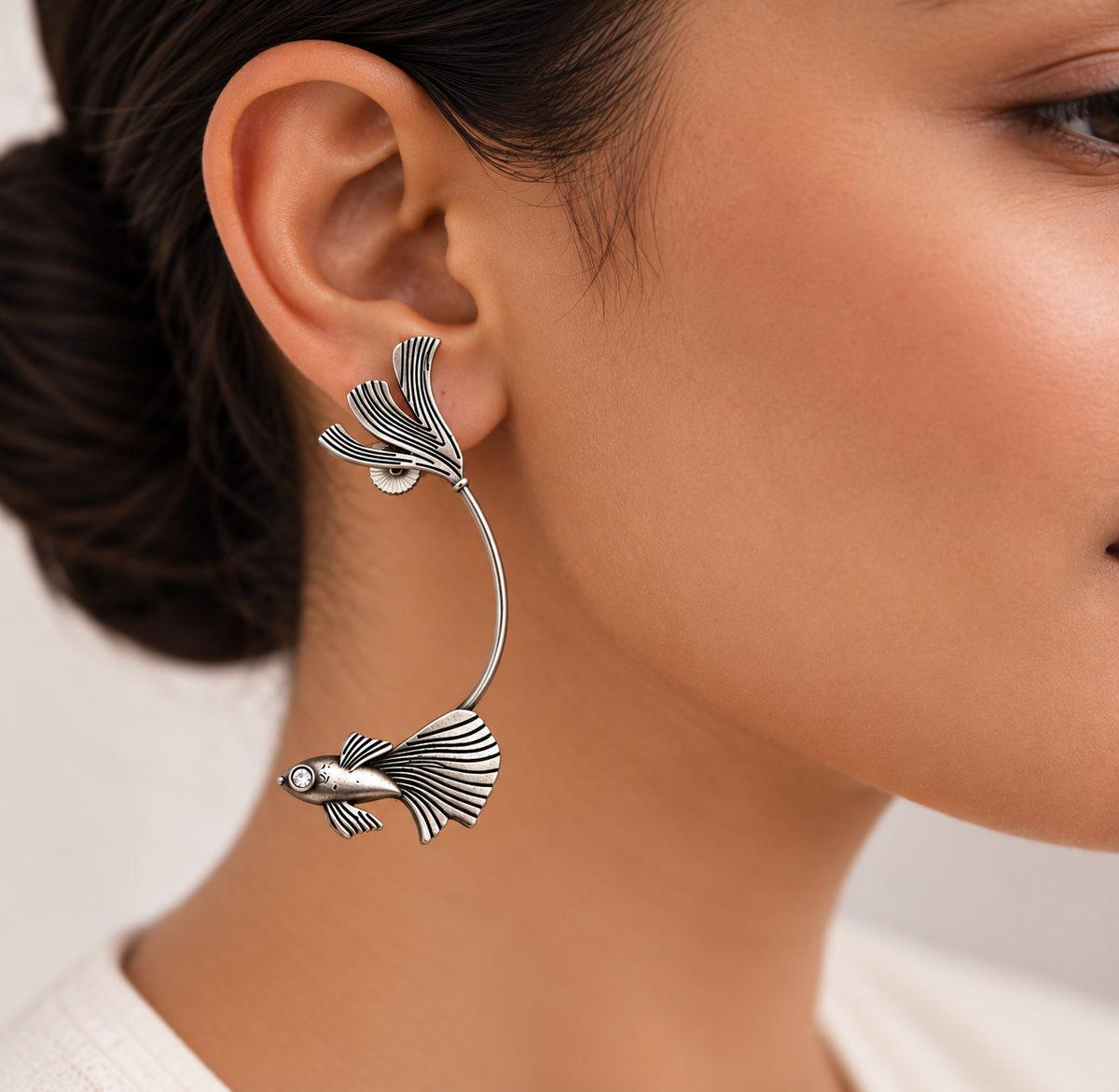Oxidised Earring