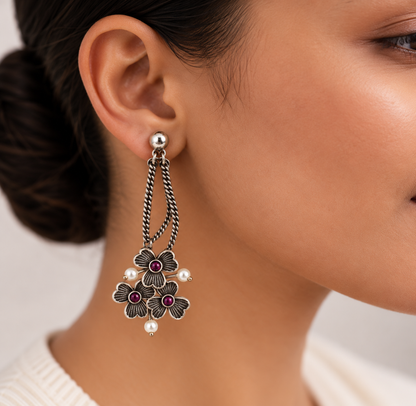 Oxidised Earring