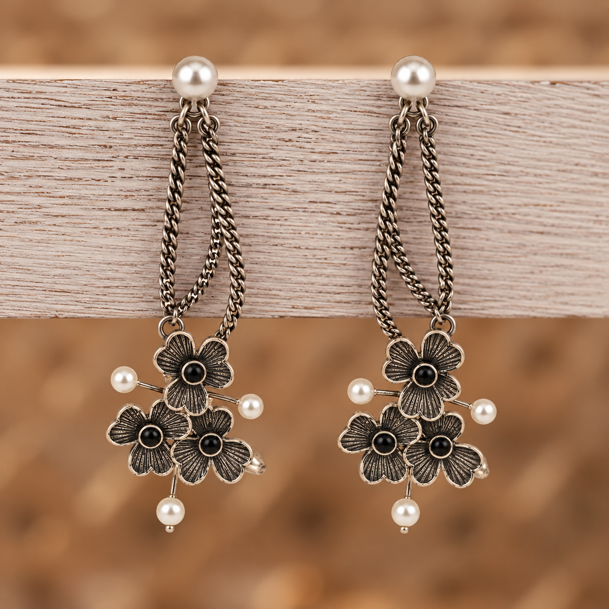 Oxidised Earring