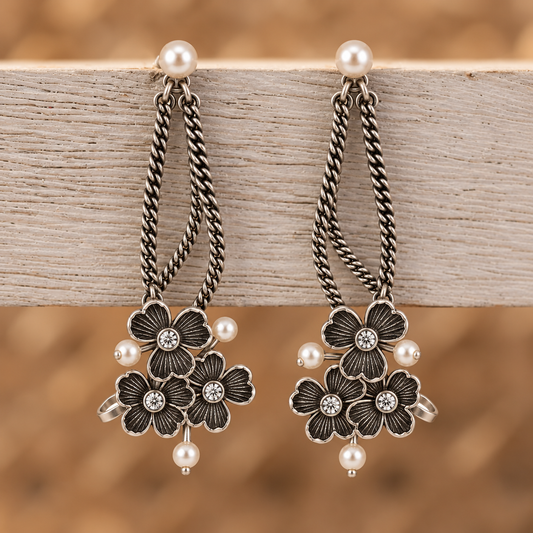 Oxidised Earring