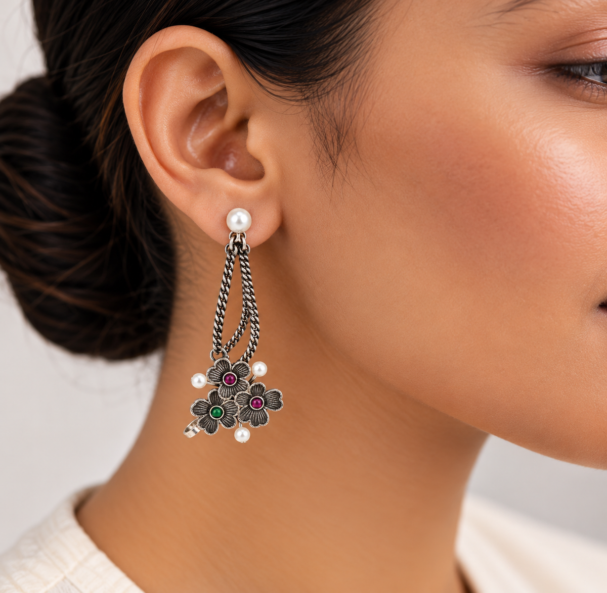 Oxidised Earring