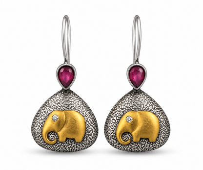Oxidised Earring