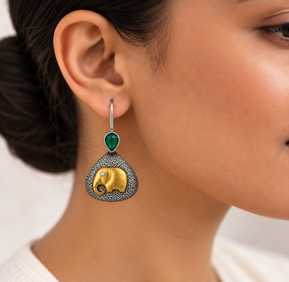 Oxidised Earring