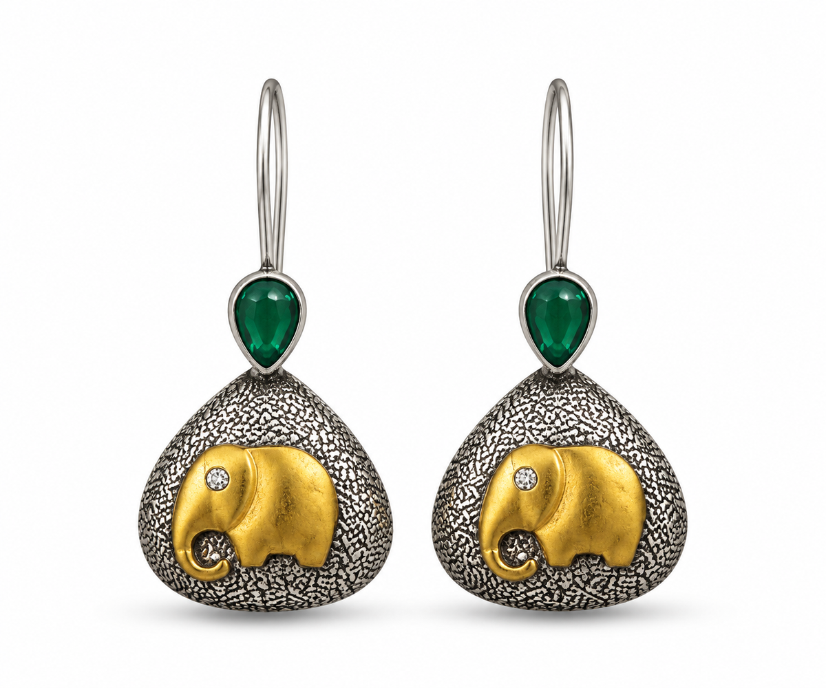 Oxidised Earring
