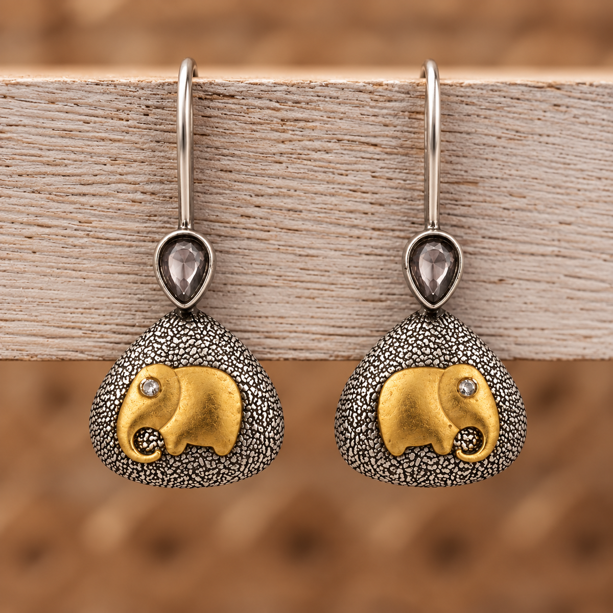 Oxidised Earring