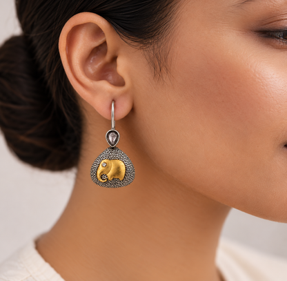 Oxidised Earring