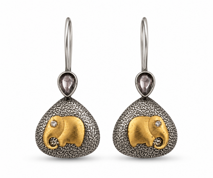 Oxidised Earring