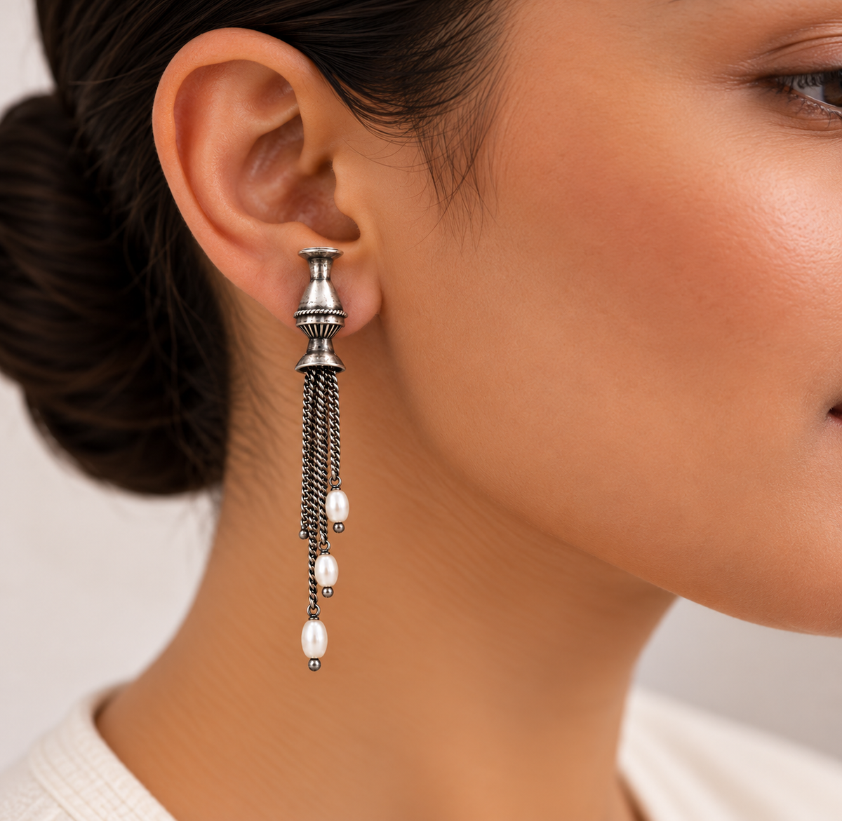 Oxidised Earring