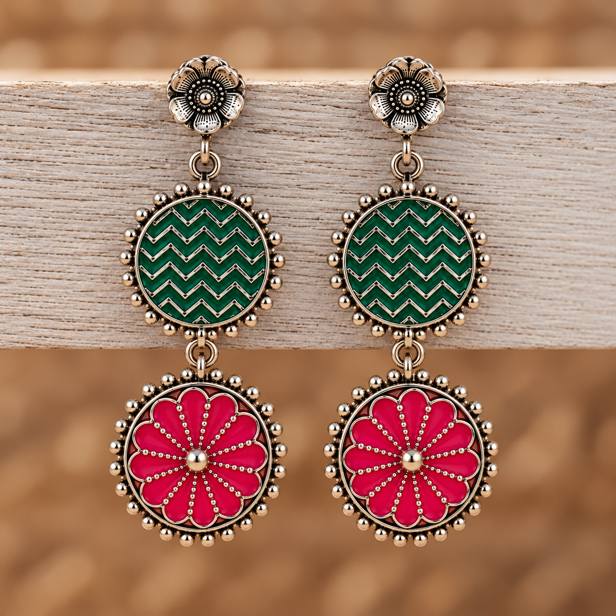 Oxidised Earring