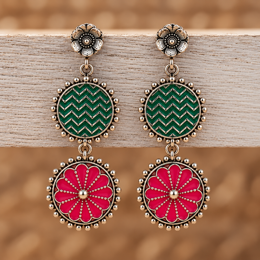 Oxidised Earring