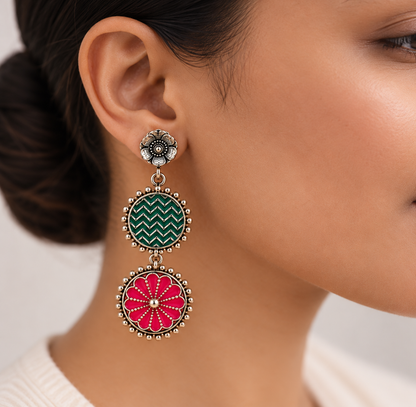 Oxidised Earring