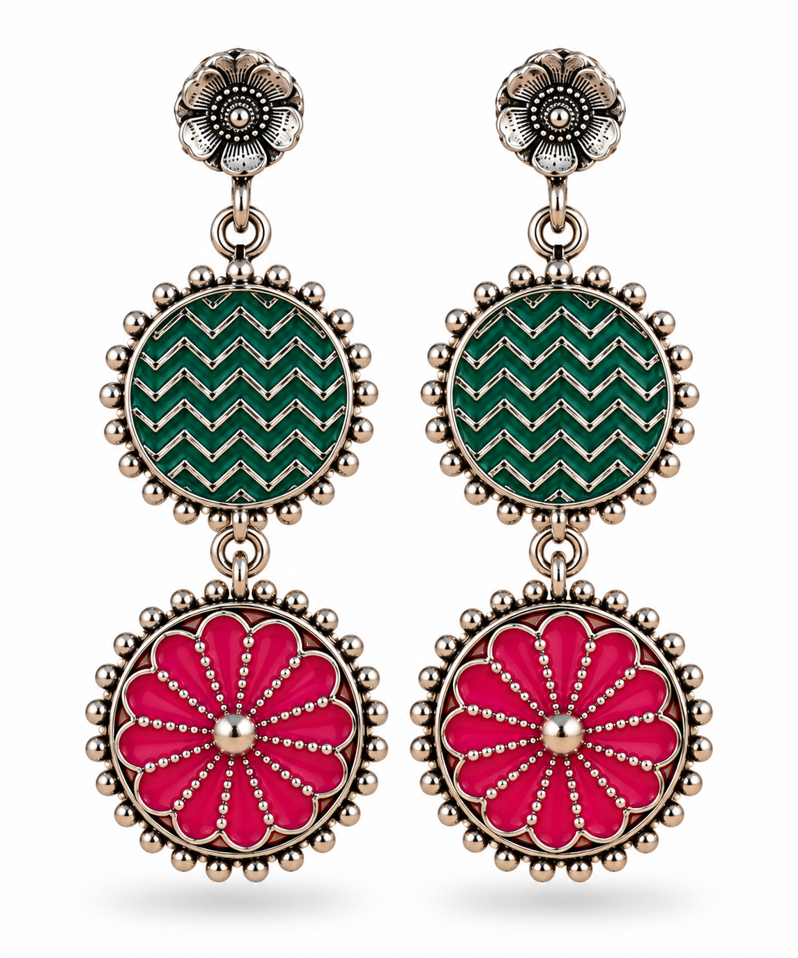 Oxidised Earring