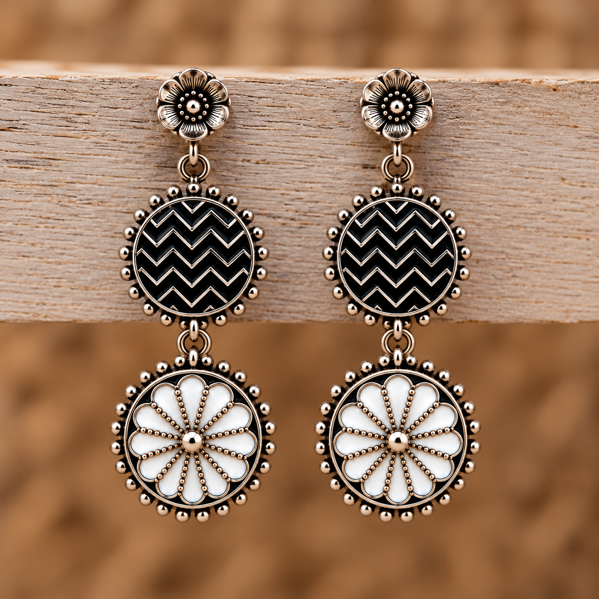 Oxidised Earring