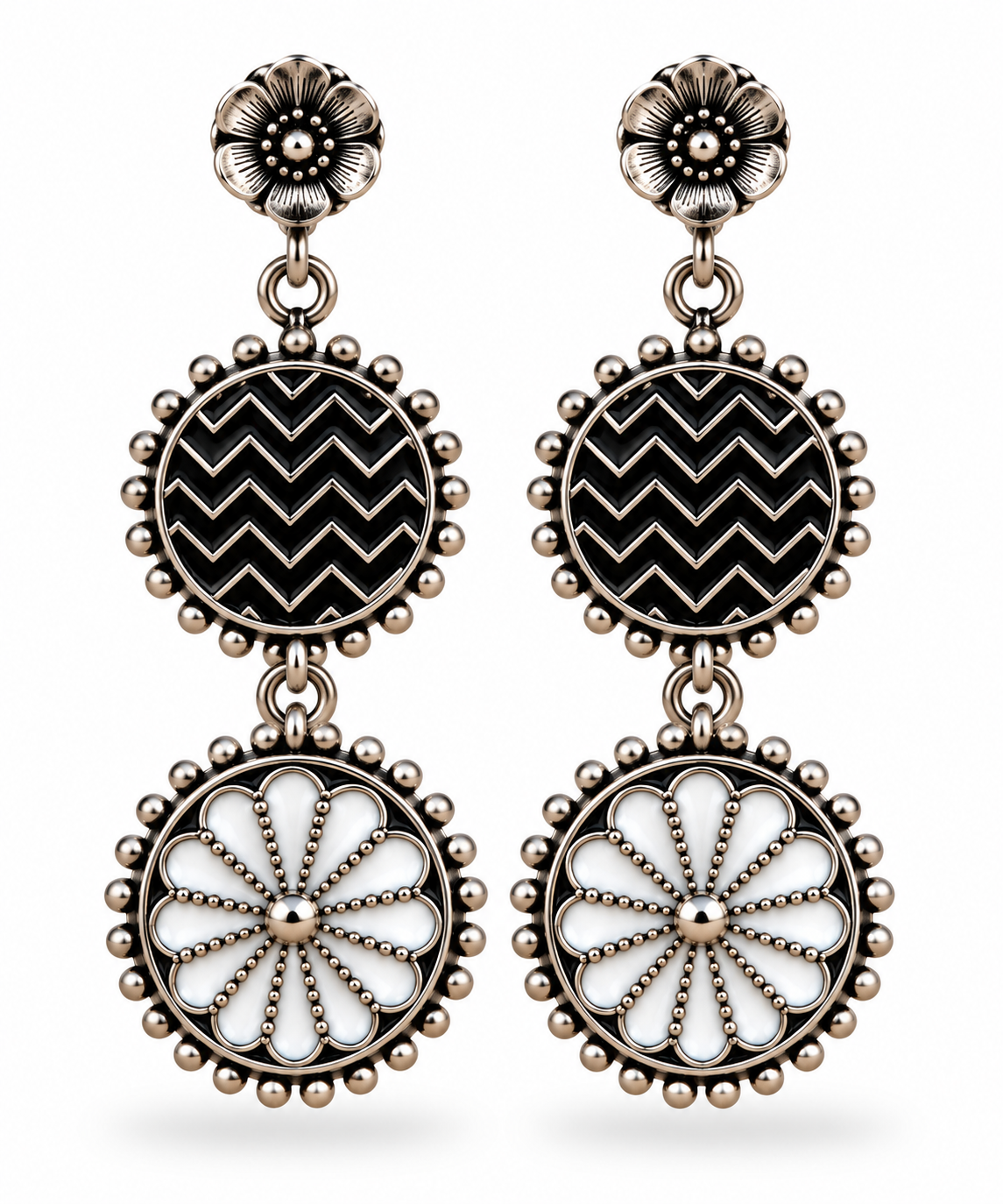Oxidised Earring