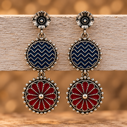 Oxidised Earring