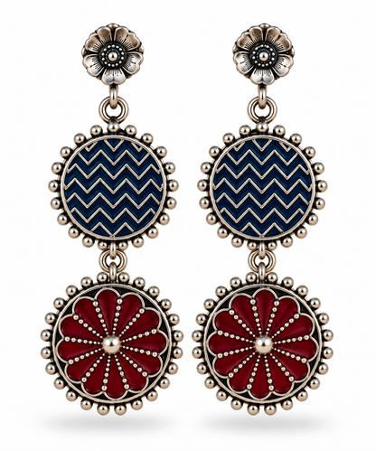 Oxidised Earring