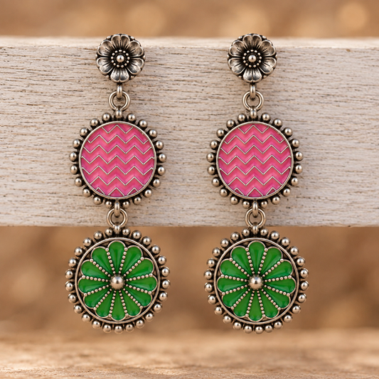 Oxidised Earring