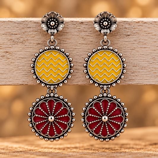 Oxidised Earring
