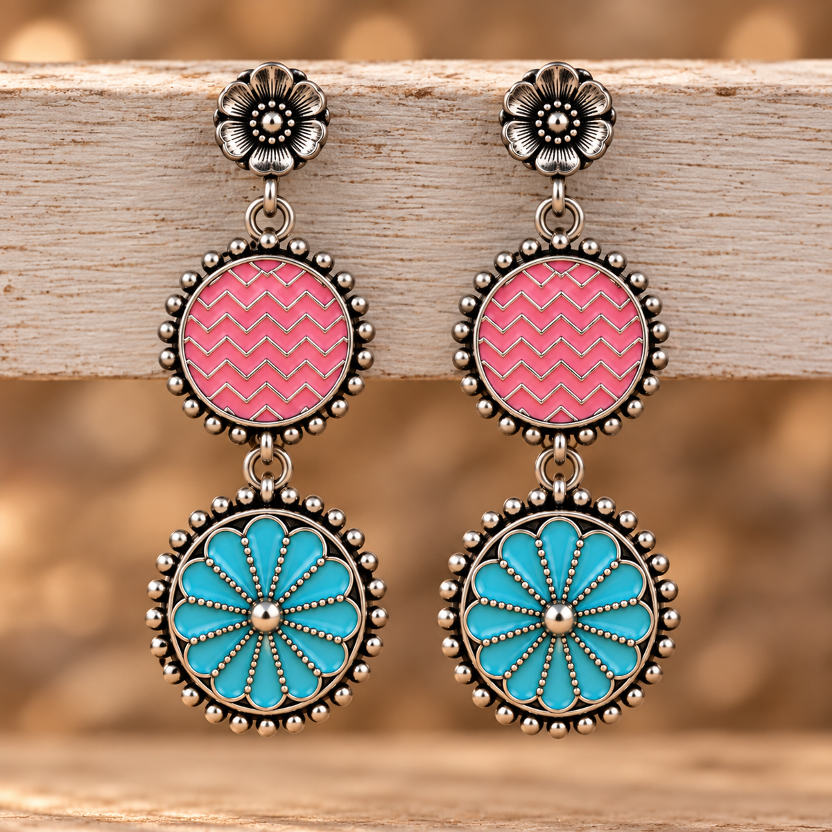 Oxidised Earring