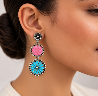Oxidised Earring