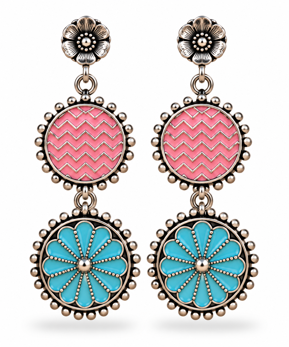 Oxidised Earring