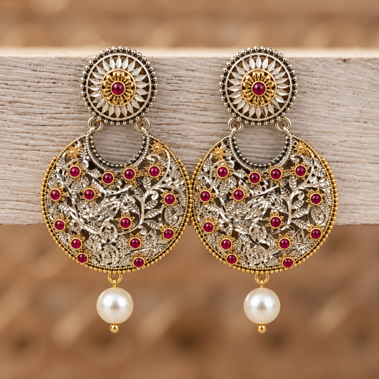 Oxidised Earring
