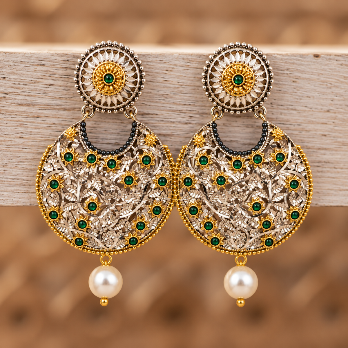 Oxidised Earring