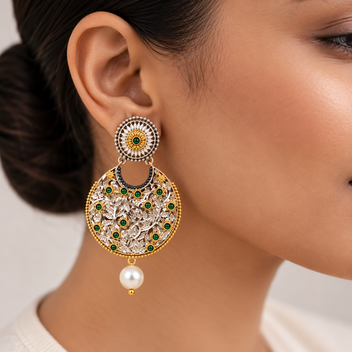 Oxidised Earring