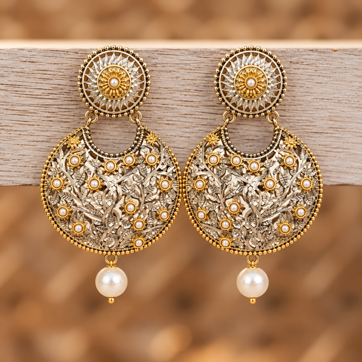 Oxidised Earring