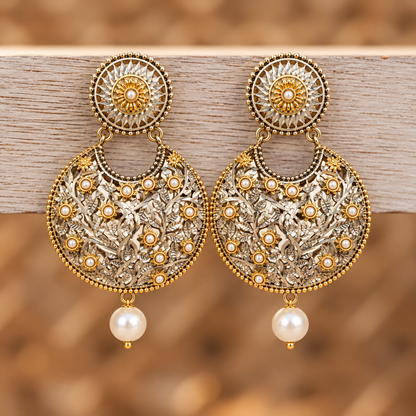 Oxidised Earring