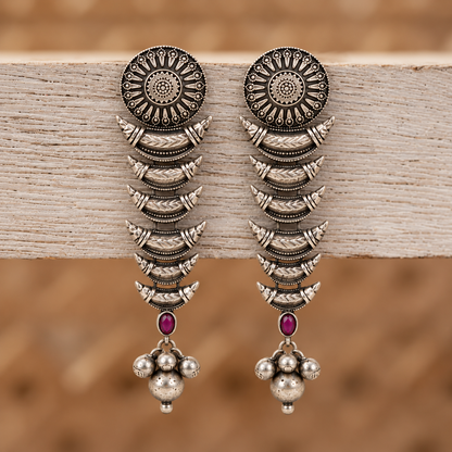 Oxidised Earring