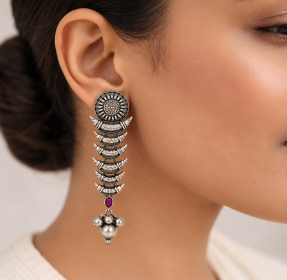 Oxidised Earring