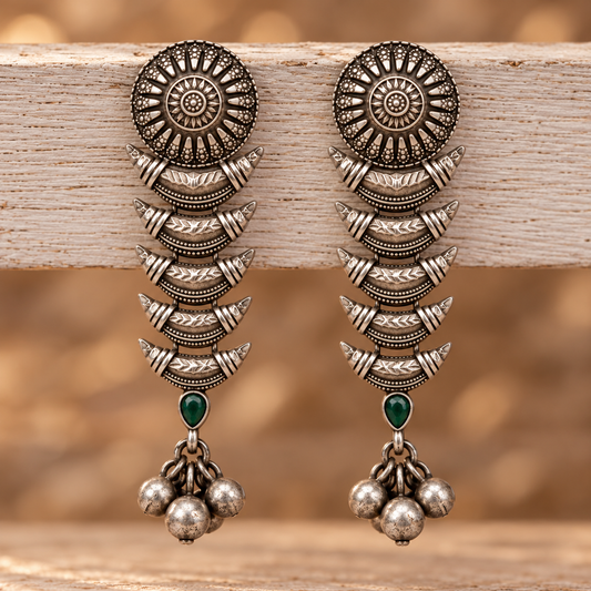 Oxidised Earring